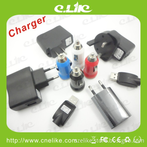 E-Cigarette Chargers Car Charger, Wall Charger, USB Charger E-Cig
